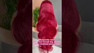 🤩This color is fire now Who wanna slayburgundywigwigs hairstyle hair [upl. by Eirok]