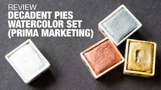 Review Decadent Pies Watercolor Set Prima Marketing [upl. by Nylanna]