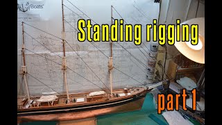 Cutty Sark  part 42 Standing Rigging part 1 [upl. by Gardel845]