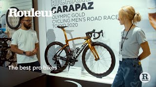 Bikes of champions – Lizzie Deignans Trek and Richard Carapazs Pinarello at Rouleur Live 2021 [upl. by Ellednahc]