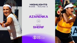 Victoria Azarenka vs Mayar Sherif  2024 Rome Round 3  WTA Match Highlights [upl. by Azenav199]