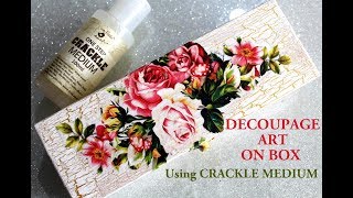 DECOUPAGE ART USING CRACKLE MEDIUM [upl. by Eanwahs]