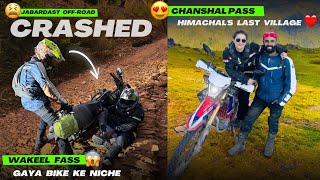 Big CRASH 😣 apna Wakeel fass gaya bike ke niche 😭 aisi Tagdi Off Roading aj tak nahi ki 🙏🏻 Ep 04 [upl. by Annaes]