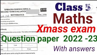 Class 5 Maths Christmas Exam Question Paper Answers 202223Class 5 Important Questions 202223 [upl. by Ninnahc]