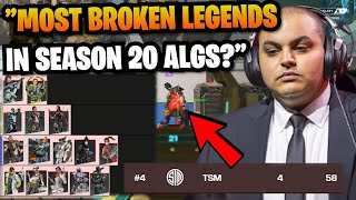 when TSM Raven COOKS UP the Legends Tier List after Season 20 Changes for ALGS 🤔 [upl. by Nedrob519]