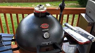 How To Low And Slow Brisket On The CharGriller Akorn Auto Kamado Charcoal Grill Awesome [upl. by Tatiania]