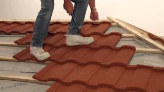 Fixing  Installing Lightweight Roofing Tiling Roma Profile [upl. by Kape]