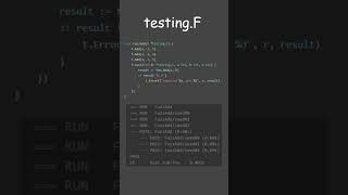 Go Testing Framework shorts golang golanguage golangtutorial testing coding programming [upl. by Namaj]