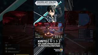 『SAOFD』Kirito in Sword Art Online Fractured Daydream anime swordartonline SAOFD [upl. by Edmonda]