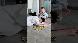 Mother Pretends To Faint To Test Sons Reaction funny cute cutebaby comedy [upl. by Eserrehs]