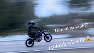 100cc2fast huiput ja 130kmh wheelie [upl. by Felecia]