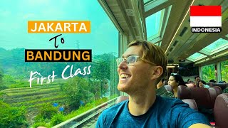 Riding 28 Luxury PANORAMIC train Jakarta to Bandung 🇮🇩 [upl. by Edy]