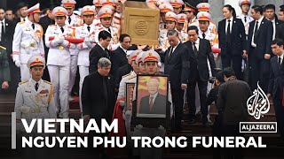 Thousands in Vietnam mourn at funeral of Communist Party chief Trong [upl. by Drawyah]