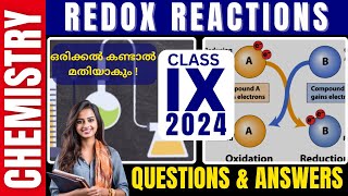 Class 9 Chemistry  Chapter 4  Redox Reactions  Complete Questions amp Answers  KERALA SCERT 2024 [upl. by Luapnhoj573]