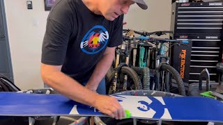 Waxing a Snowboard for End of Season and Beginning Prep [upl. by Nevetse871]