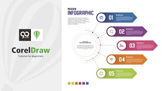 CorelDraw Tutorial  Design Interesting Infographics for Beginners [upl. by Noiz237]