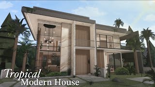 Bloxburg Tropical Modern House  Roblox Bloxburg  Speedbuild [upl. by Agnes167]