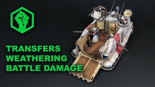 How to paint 40K Ad Mech vehicles  Skorpius Dunerider  battle damage tips and tricks [upl. by Apurk725]