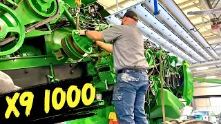 X9 1000 variable speed feeder house drive and unload auger repair [upl. by Ainola766]