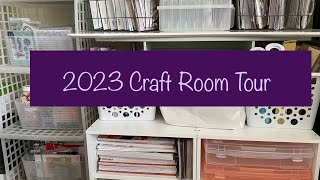 Full Craft Room Tour 2023 With Links [upl. by Armilda]