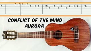 Congflict of the the mind Aurora slow easy fingerpicking guitar tab tutorial [upl. by Eberhart]