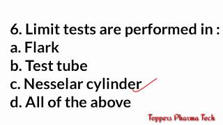 Pharmaceutical Chemistry  Multiple Choice Questions  Pharmacist Exam Question Paper [upl. by Rufena]