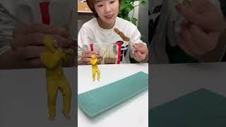 Bandar Mama Chicken Stick 🥳 mini wood toy wood working art skill short cartoon viral trending [upl. by Annerb658]