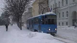 Zagreb pod snijegom  Zagreb under snow  08122012 Croatia [upl. by Notsnarc]