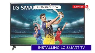 Flipkart Order  LG 32 Inch Smart HD TV Unboxing  Installing Smart TV at Home by Engineer flipkart [upl. by Kenzi]