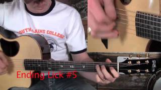 Flatpicking Bluegrass Guitar Endings in quotGquot Lesson [upl. by Duff]