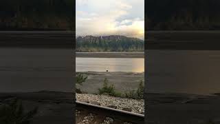 Driving along Seward Highway in Alaska views of Turnagain Arm alaska [upl. by Nosde414]