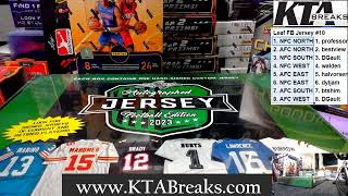 RANDOM DIVISION 10  2023 LEAF AUTOGRAPHED JERSEY EDITION 1 HOBBY BOX BREAK [upl. by Katzen11]