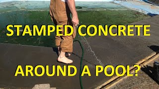 Is Stamped Concrete Good Around a Pool [upl. by Bara574]