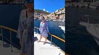 HYDRA BY CATAMARAN BOAT Greek Sailing Saronic Islands Viral Yacht TikTok hydra greece saronic yt [upl. by Peskoff]