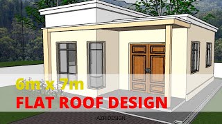 Sketchup house design  Flat roof 7mx6m [upl. by Yeltnarb]