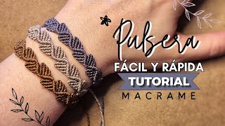 🔰 Cómo hacer PULSERA de HILO fácil y rápida PASO A PASO  DIY Easy Macrame Friendship Bracelet 48 [upl. by Yeslaehc891]