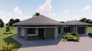 2 bedroom Rondavel  Simple House Design  Single garage  One bathroom  Kitchen  Ensuite  2patio [upl. by Williams890]