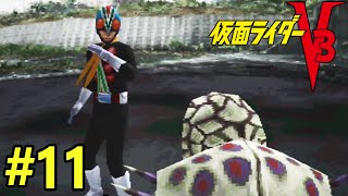 Kamen Rider V3 PS1 Part 11  Story Mode Riderman Episode 1 All Routes [upl. by Nomzzaj]