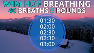 Wim Hof Guided Breathing Session  5 Rounds 40 Breaths Extreme No Talking [upl. by Iadrahs]