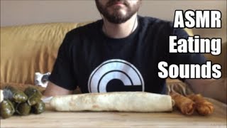 ASMR  Kifta Kebob Wrap Burek and Dolmas  Eating Sounds  No Talking [upl. by Tupler474]