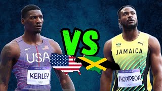 Fred Kerley VS Kishane Thompson  Epic 100 meter Race II Diamond League Silesia 2024 [upl. by Rettke]