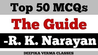 MCQs on The Guide by R K Narayan  50 most important MCQs [upl. by Azyl]