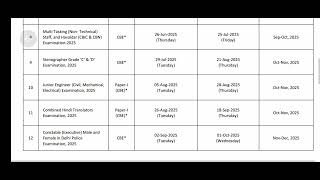 SSC 202526 new exam Calendar  New SSC exam 202526 official Calendar [upl. by Nylirret]