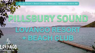 Lovango Resort  Beach Club live QHD Webcam from the US Virgin Islands [upl. by Ayhdiv]