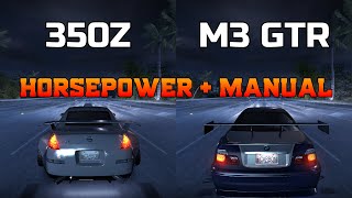 Nissan 350Z vs BMW M3 GTR  Need for Speed Carbon Drag Race [upl. by Nichol]