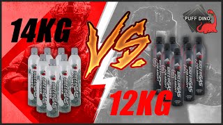 「Quick test」Puff Dino Airsoft Green Gas 12kg vs 14kg in 10℃ [upl. by Anirbac]