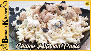 Chicken Alfredo Pasta Recipe With White Sauce  Penne Chicken Alfredo Pasta Recipe by Batool [upl. by Bevvy]