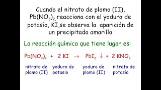 Mezcla de Ioduro Potasico con Nitrato de plomo II [upl. by Anelaj]