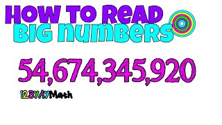 Learn how to read large numbers to the billions  123yay Math [upl. by Elocyn808]