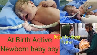 At Birth Active Newborn baby Boy Handover Father Vlog [upl. by Gader822]